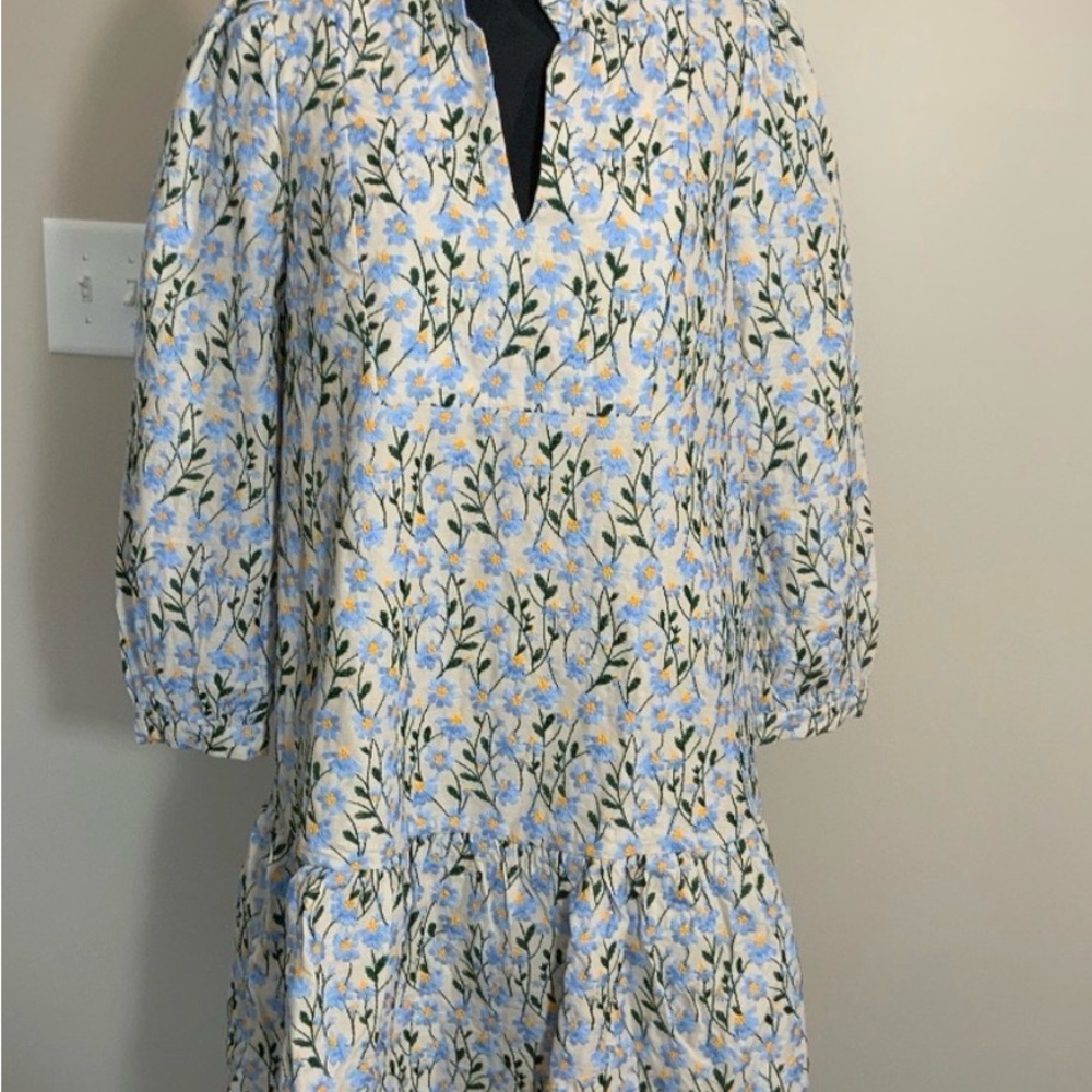Tuckernut Floral Patterned Dress with Puff Sleeves